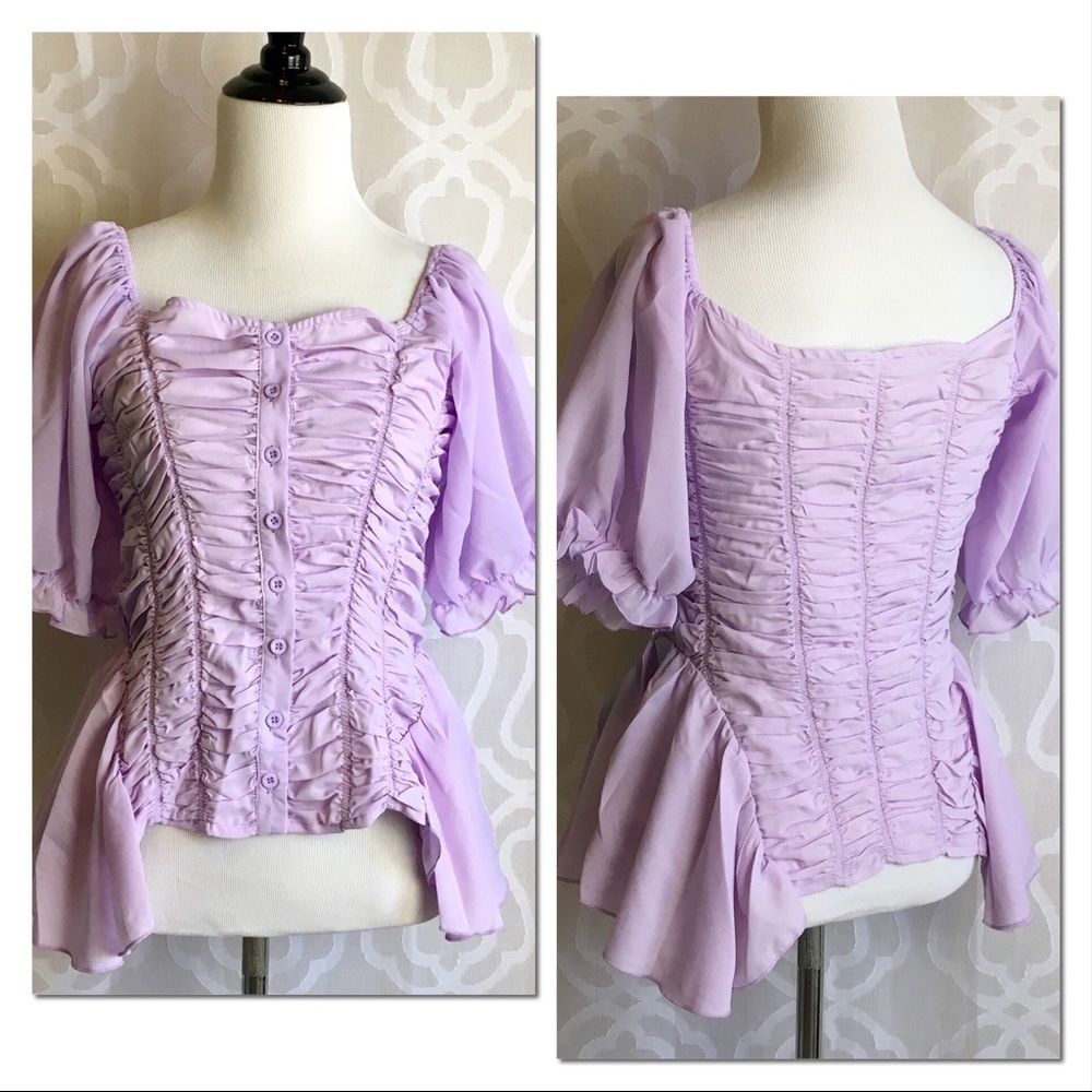 *LAST 2* Renaissance Lilac Corset Top - Picture 8 of 8
